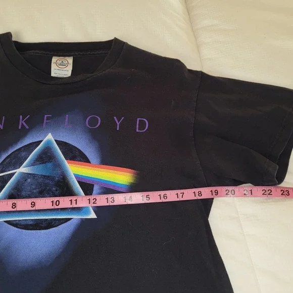Pink Floyd Dark Side of the Moon VTG Y2K Black Delta Pro Weight T-Shirt M - Picture 5 of 6